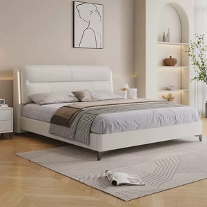 Modern Luxury Wooden Box Bedroom Furniture Soft Up-holstered <strong>Beds</strong> king Size <strong>Padded</strong> Double <strong>Bed</strong> Frame Leather Set <strong>Storage</strong> Design - Product Image 6