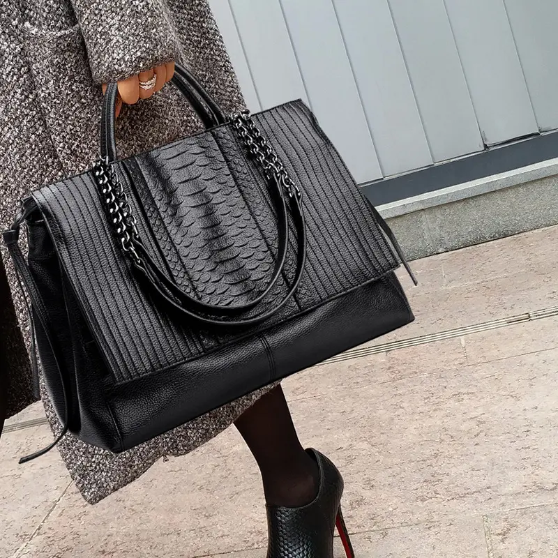 New trendy large capacity tote handbags for women portable shoulder black bags handbag luxury pu hand bags handbags ladies