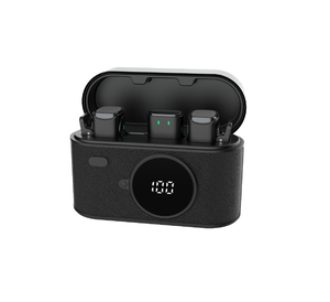 Microphone <span class=keywords><strong>sans</strong></span> <span class=keywords><strong>fil</strong></span> omnidirectionnel en plastique AI SX101 pour <span class=keywords><strong>iPhone</strong></span> Android, idéal pour le vlogging et les podcasts, avec fonction d'annulation du bruit - Product Image 2