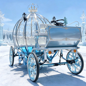Carroza de Calabazas con Caballos para Proyectos Turísticos, Equipamiento para Ciudades de Atracciones, Elemento Decorativo para Paisajes, Carro de Exhibición para Exteriores - Product Image 1