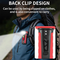 Lampe de travail LED rechargeable avec projecteur COB, base magnétique rotative à 180 degrés et clip portable pour atelier et réparation automobile