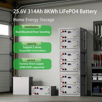 Enershare 8kwh 15kwh 16kwh Baterai Lithium 314Ah 24v Lifepo4 Paket Baterai Penyimpanan Generator Tenaga Surya OEM/ODM Didukung