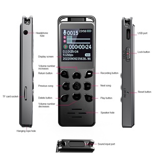 Dictaphone numérique à activation vocale V68, lecteur MP3, 580 mAh, réduction du bruit, écran couleur TFT, <span class=keywords><strong>enregistreur</strong></span> audio pour interview - Product Image 6