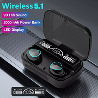 Écouteurs sans fil M10 originaux avec affichage LED, écouteurs intra-auriculaires sportifs V5.3 ANC, recharge inversée TWS