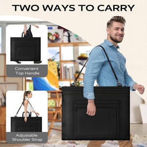 Kunst-<span class=keywords><strong>Portfolio</strong></span>-Tasche 18x24 Leichtgewichtige Polyester-Reißverschlusstasche Verstellbarer Schulterriemen Lederecken Wasserdichter Kunstwerk-Koffer - Product Image 4