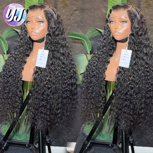 30英寸印度发体波浪13x4透明蕾丝前额假发100%真人发5x5无胶闭合水波假发蕾丝前额 - Product Image 3