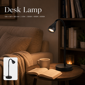 Lampe de table multifonctionnelle à commande tactile 3,5 W, 3 CCT, à intensité variable, pour lampe de chevet, lampe de bureau à col de cygne - Product Image 1