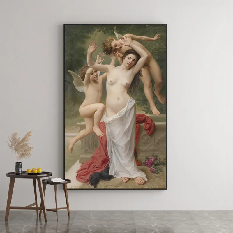 World famous Paintings Women and Children Frames Picture Wall Art Arts Print Canvas Breastfeeding Semi Nude Woman Painting