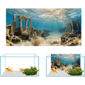 1 bộ 3 cái nền hồ cá, vải bể cá nền, dưới đáy đống đổ nát tầng sunshines & cây gỗ chi nhánh cây thủy sinh - Product Image 3