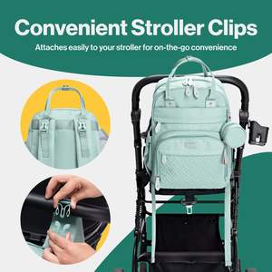 Muestra Gratuita, Bolso de Pañales Multiusos Personalizado de Alta Calidad, Fabricado en Cuero Vegano, para Mamá y Bebé, Mochila, Bolso Cambiador - Product Image 5