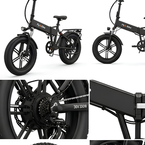 Vélo hybride à pneus larges de 20 pouces, cadre en aluminium pliable, batterie au lithium 36V 10.4Ah, moteur à moyeu arrière, frein à disque, moteur sans balais 350W DY2008 - Product Image 1