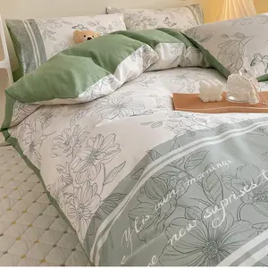 गर्म बिक्री उच्च गुणवत्ता जिपर शैली बिस्तर सेट कस्टम चादर कपास होटल चादर