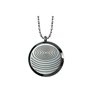 Colgante Energético Ecamaz de Acero Inoxidable Plateado con Espiral Grabada, Collar Cuántico Escalar de Moda para la Salud y Energía, Regalo para Uso Diario - Product Image 1