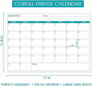 Wholesale Custom Eco-Friendly Magnetic Dry Erase Reusable <b>Fridge</b> Calendar with Shape Design <b>for</b> Weekly and Monthly Planning - Product Image 3