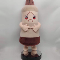 Jouet en peluche personnalisé UYEAH OEM, design original, doux, en forme de bouteille de bière, en coton PP, personnalisé, dessin animé, kawaii, mascotte d'anime