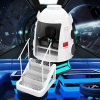 Nouveau simulateur de vol VR tout-en-un pour parc à thème, avec deux fauteuils sportifs, équipement d'amusement simulateur d'avion, capsule spatiale de réalité virtuelle