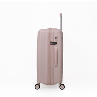 EUREKA Ensemble de bagages de luxe en polypropylène PP 3 pièces pour Goby London Nouveau design austère Serrure TSA Chariot en aluminium 8 roues pivotantes