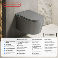 Juego de inodoro inteligente moderno para colgar en la pared, inodoro de cerámica inodoro, sensor automático, artículos sanitarios para Baño