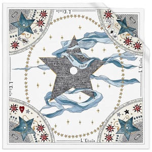 Pañuelo Decorativo Multifuncional de Seda Imitada con Estampado de <span class=keywords><strong>Tarot</strong></span> Personalizado para Mujer, 53 cm, Primavera Verano - Product Image 2