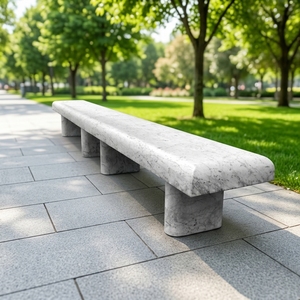 Panca Decorativa da Esterno per Giardino e Parco, in <span class=keywords><strong>Marmo</strong></span> Intagliato, con Scultura Animale in Pietra Naturale Anticata, Personalizzabile - Product Image 5