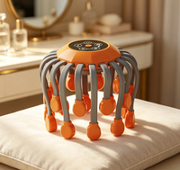 Masseur de cuir chevelu intelligent à plusieurs bras, appareil de massage électrique rechargeable pour la tête, pour la relaxation à domicile