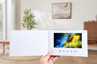 7 "IPS écran vidéo Brochure Lcd vidéo carte de voeux vidéo Mailer télécharger votre propre personnalisé votre conception