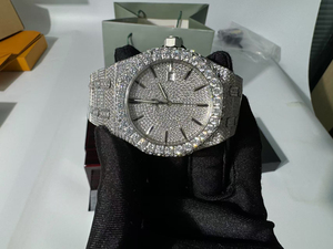 2025 reloj mecánico de lujo para hombre superventas personalizado Flor de hielo pecho de diamantes calidad Premium nuevo buzo de cerámica - Product Image 3