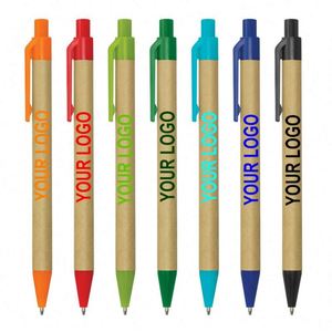 Factory <b>Cheap</b> Custom Eco Friendly Recycled Paper Cardboard Logo Pen 1.0mm Refillable Reusable Promotional Gift Souvenir - Product Image 3