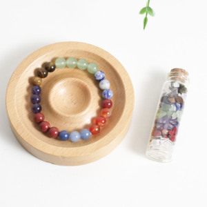 <span class=keywords><strong>Bracelet</strong></span> en pierres précieuses naturelles de 8 mm et coffret cadeau avec pierres concassées pour hommes et femmes - Product Image 4