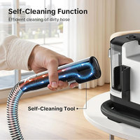 Nettoyeur portable pour tapis et tissus d'ameublement avec fonction autonettoyante et long tuyau