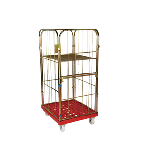 <span class=keywords><strong>Prestar</strong></span> Heavy-Duty Worktainer Cage Chariots Conteneur à rouleaux en plastique Revêtement en poudre à quatre roues Solution de stockage personnalisable OEM - Product Image 1