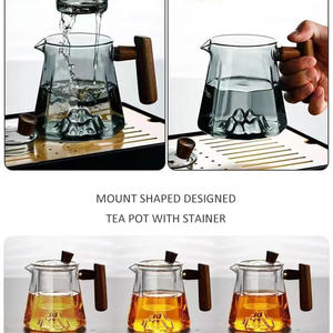 Théière en <span class=keywords><strong>verre</strong></span> moderne et écologique personnalisée avec infuseur à <span class=keywords><strong>thé</strong></span>, compatible gaz, siffleuse, qualité alimentaire, pour la préparation du <span class=keywords><strong>thé</strong></span> et les réceptions – Vente en gros - Product Image 5