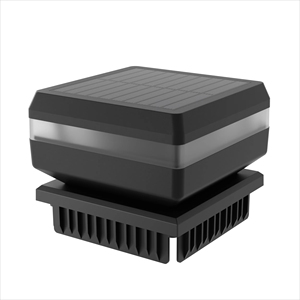 Lumières de jardin solaires IP65 5x5 poteau de clôture et pilier de porte colonnes d'éclairage LED décoratives avec lumière blanche chaude capuchon solaire étanche - Product Image 4