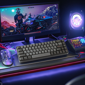 Tastiera da gioco DRUNKDEER G65 meccanica programmabile RGB retroilluminata bianca cablata USB Type-C con distanza di azione regolabile a 68 tasti - Product Image 1