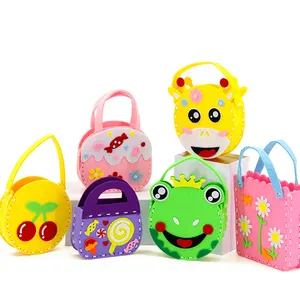 Bambini fai da te Kit da cucito fatto a mano materiale borsa Puzzle creativo giocattolo asilo portamonete cucito Non tessuto borsa in feltro fai da te/
