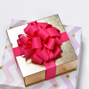 Cinta de grogrén cosida con sillín de 22MM personalizada rosa para caja de regalo DIY embalaje rollo de 100 yardas - Product Image 5