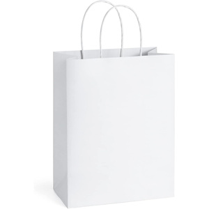 Sacs fourre-tout en papier kraft personnalisés, biodégradables, recyclables, laminés, avec logo personnalisé pour la promotion alimentaire - Product Image 1