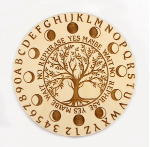 Planche de <span class=keywords><strong>pendule</strong></span> en bois Wiccan, Plaque de bois d'autel, planche de méditation, tableau de Message, Divination, Witchcraft, lune, papillon, étoile, cadeau - Product Image 4