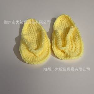 Chanclas de bebé hechas a mano de ganchillo, color sólido, accesorios de fotografía para recién nacidos, forma redonda, origen Chaozhou - Product Image 3