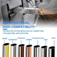 Máquina de Corte de Tubos por Láser de Fibra CNC con Fuente Raycus de 3000W y Mandril Giratorio para Tubos de Acero, Aluminio y Acero Inoxidable