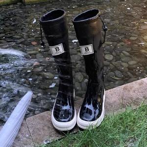 2025 New Arrivals Women's Niche Outdoor Rain <b>Boots</b> Tall Knee-High Riding Rain <b>Boots</b> <b>Summer</b> Waterproof Women's Rain Shoes - Product Image 6