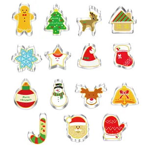 Hot Sale & High Quality Biscuit Leather Cutter Snowman Gingerbread Man Tree Christmas Cookie Cutters