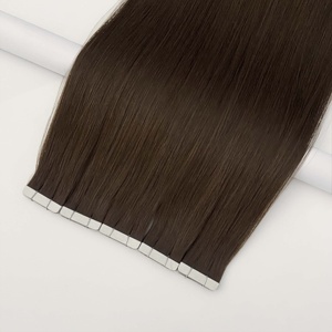 Extensiones de Cabello Adhesivas Invisibles Rusas Finas 2025 al por Mayor para Salón, Cabello Humano Virgen 1b con Cutícula Alineada, Cinta Adhesiva de Cabello Natural - Product Image 2
