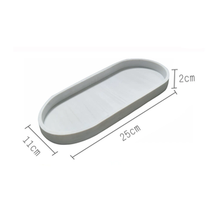 Oval Silicone Bathroom Tray, Jewellery Storage Box Cosmetic Decorative Tray for Bathroom Bathtub Kitchen Washbasin Worktop - Product Image 2