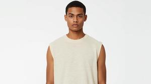 Vietnam alta calidad nuevo M a 3XL Regular Fit 100% algodón sin mangas liso 2 vías Algodón elástico hombres camiseta - Product Image 4