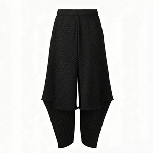 กางเกงฮาเร็มจีบพลีทสไตล์ลำลองประจำวัน PY 2026 ยี่ห้อ Miyake เอวยางยืด ระบายอากาศได้ดี เหมาะสำหรับฤดูร้อน ผลิตจากโพลีเอสเตอร์ 100% สำหรับผู้หญิง ขายส่ง - Product Image 5
