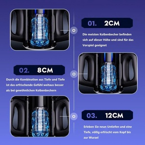 Masturbateur électrique masculin avec aspiration automatique et fonctions d'extension 700x, 100% étanche IPX7, noir - Product Image 3