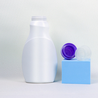 1L blanc bleu 42/410 plat HDPE plastique blanchisserie et produits de nettoyage bouteille assouplissant détergent bec de bouteille bouchons