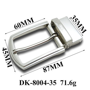 Boucle de ceinture réversible 35 mm en alliage de zinc avec logo personnalisé pour hommes, double face rotative, échantillon OEM disponible, MOQ 500 - Product Image 1