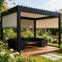 Abri de barbecue moderne à toit incurvé pour extérieur, structure métallique, housse de protection imperméable pour grill de patio, gazebo de jardin, terrasse